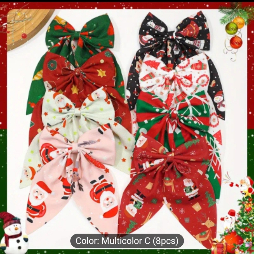Festive Christmas Hair Bows